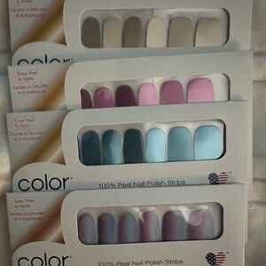 4 pack bundle color street nails- NEW